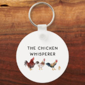 Chicken Whisperer Boerderij Animal Sleutelhanger (Voorkant)