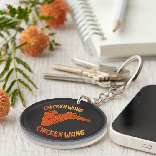 Chicken Wing Acryl Sleutelhanger (Voorkant Rechts)
