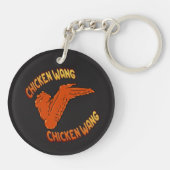 Chicken Wing Acryl Sleutelhanger (Achterkant)