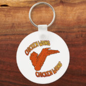 Chicken Wing Button Sleutelhanger (Achterkant)