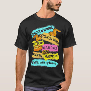 Chicken Wing Chicken Wing Hotdog- en Bologna-Manne T-shirt