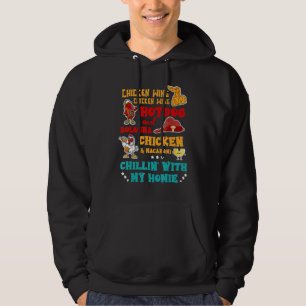 Chicken Wing Hot Dog en Bologna Chicken & Macaron Hoodie
