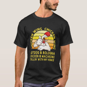 Chicken Wing Hotdog en Bologna Funny T-shirt