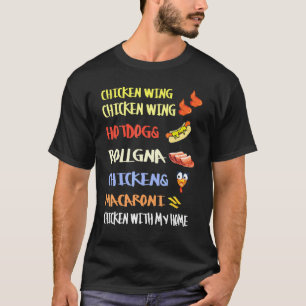 Chicken Wing Hotdog en Bologna Kinderen T-shirt