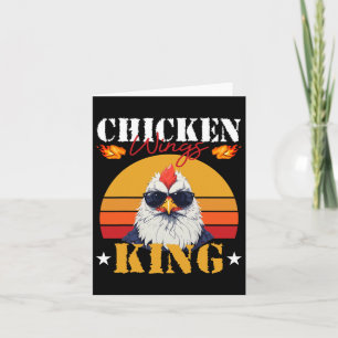 Chicken Wing King Retro Sunset Byrbeque Buffalo Bb Kaart