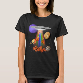 Chicken Wing Lover Alien Ontvoering UFO LGBTQ Subt T-shirt