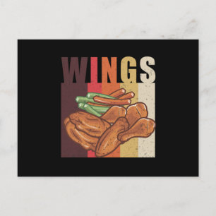  Chicken Wing Lover Print Funny Novelty Ret Briefkaart