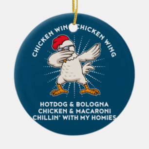 Chicken Wing Shirt Song Lyric Hot Dog Keramisch Ornament
