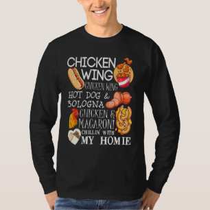 Chicken Wing Wing Song Lyric Hotdog Bologn T-shirt