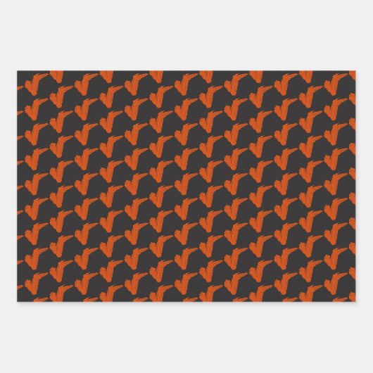 Chicken Wing Wrapping Paper Flat Sheet Set van 3 (Voorkant)