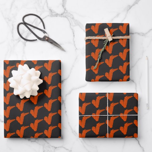 Chicken Wing Wrapping Paper Flat Sheet Set van 3 (Voorkant)
