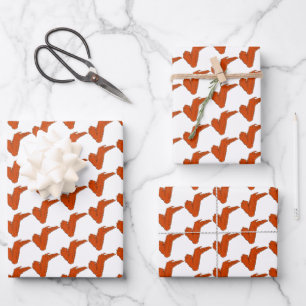 Chicken Wing Wrapping Paper Flat Sheet Set van 3