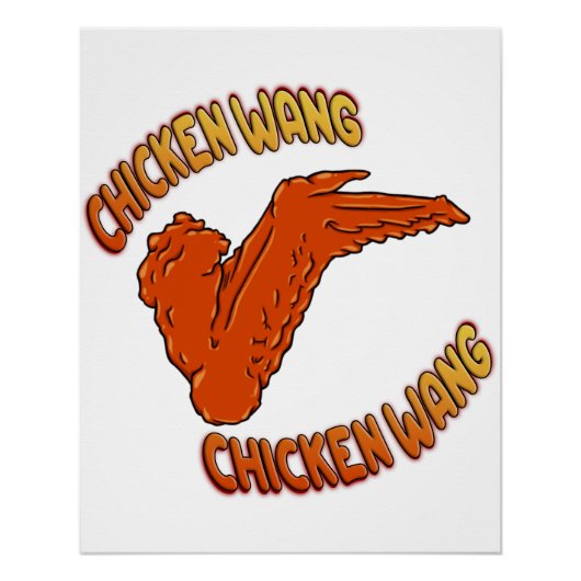 Chicken Wing Zazzle Glossy Poster Perfect Poster (Voorkant)