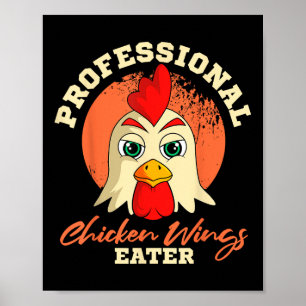 Chicken Wings Eater Retro Barbeque Buffalo Poster