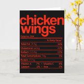 Chicken Wings Nutrition Fact Funny Thanksgiving Ch Kaart (Gele Bloem)