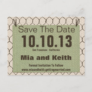 Chicken Wire, Burlap,  Briefkaart