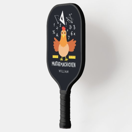 Chicken Wiskunde Gag Funny Mathemachicken Teacher Pickleball Paddle (Links)