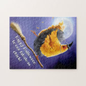 Chicken Witch op Broomstick Legpuzzel (Horizontaal)