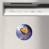 Chicken Witch op Broomstick Magneet (Insitu (Vaatwasser))