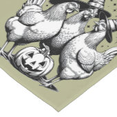 Chicken Witches Funny Halloween  Witch Korte Tafelloper (Hoek)