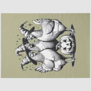 Chicken Witches Funny Halloween  Witch Tissuepapier