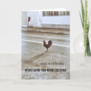 CHICKEN XING WENSKAART BEDANKKAART
