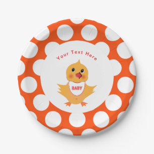 Chicken Yellow Baby Chick Personalized Papieren Bordje