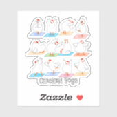 Chicken Yoga Vinyl Sticker (Vel)