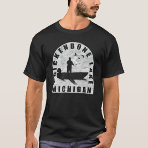 Chickenbone Lake Vissen Michigan T-shirt