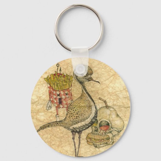 Chicken'n'fries Sleutelhanger (Voorkant)