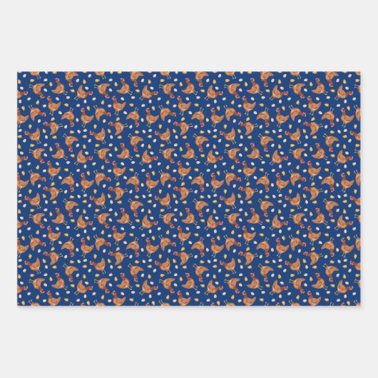Chickens and Eggs Wrapping Paper (Voorkant)