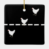 Chickens Crossing the Road Ornament (Achterkant)