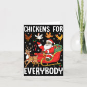 Chickens For Everybody Santa Chicken Farmer Comfor Kaart (Voorkant)