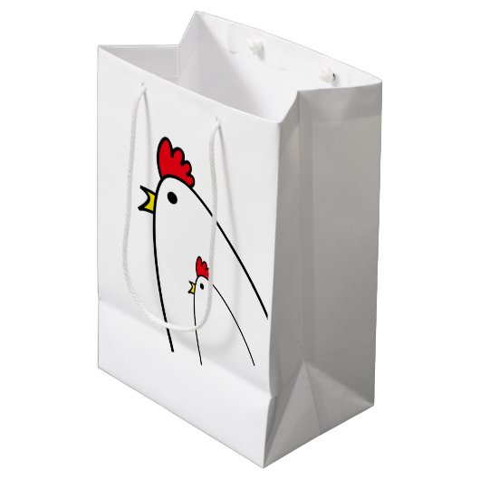 Chickens Medium Cadeauzakje (Voorkant Gekanteld)