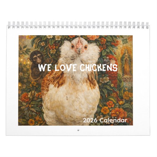 Chickens Wall Calendar Modern Norman Rockwell Kalender (Hoes)