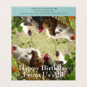 Chickers Roosters Joyer de nous Carte d'anniversai (Outside Unfolded)