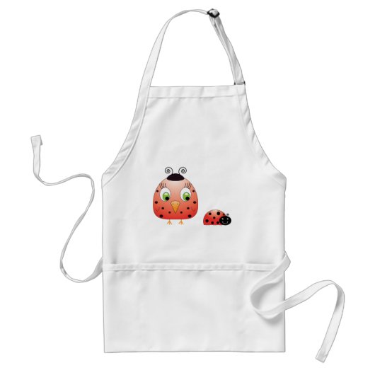 chickie B a Ladybug Apron Standaard Schort (Voorkant)