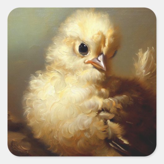 chicklet vierkante sticker (Voorkant)