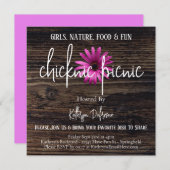 Chicknic Picnic Uitnodiging (Voorkant / Achterkant)