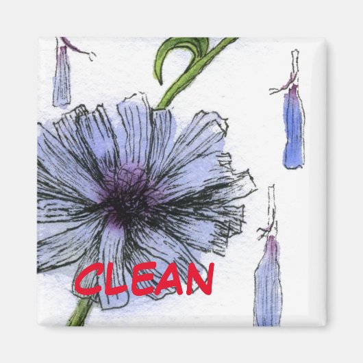 "Chickory" Clean Dishwasher Status Magnet (Devant)