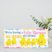 Chicks 1 Baby shower Invitation (Debout devant)