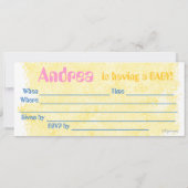 Chicks 1 Baby shower Invitation (Dos)