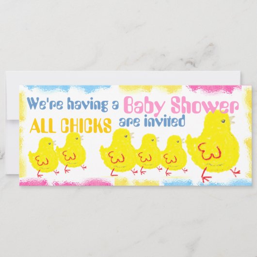 Chicks 1 Baby shower Invitation (Devant)
