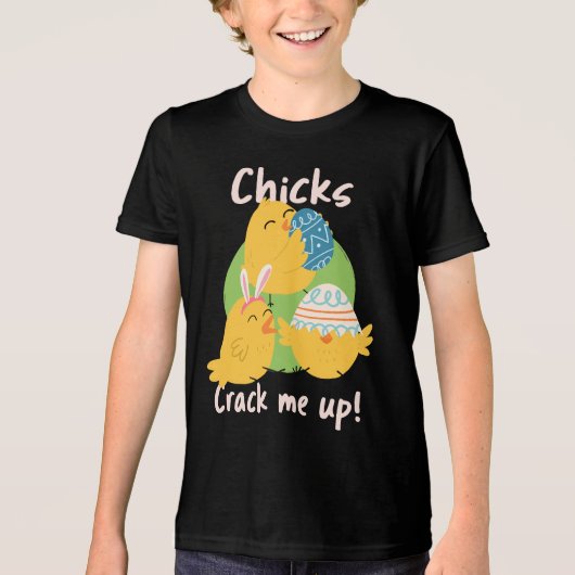 Chick's Crack Me Up! Kinder Shirt (Voorkant)
