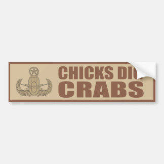 Chicks Dig Crabs Bumpersticker