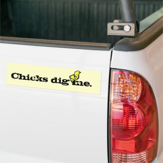 Chicks Dig Me Bumpersticker (Op Truck)