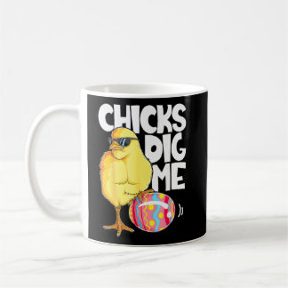 Chicks Dig Me Funny Easter Hunter Boys Koffiemok