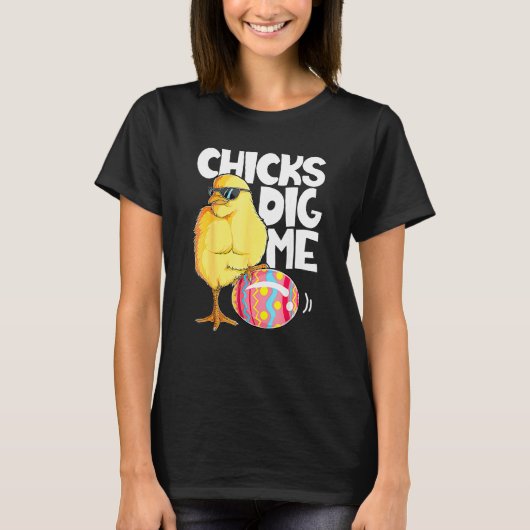 Chicks Dig Me Funny Easter Hunter Boys T-shirt (Voorkant)