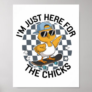 Chicks Dig Me Paaspeuter Boys Mannen Happy Easter Poster