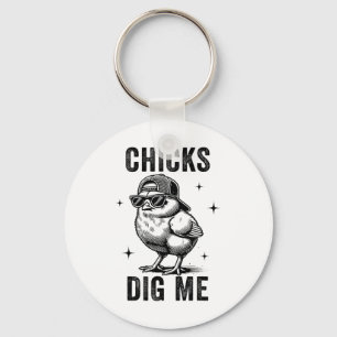 Chicks Dig Me Paaspeuter Boys Mannen Happy Easter Sleutelhanger